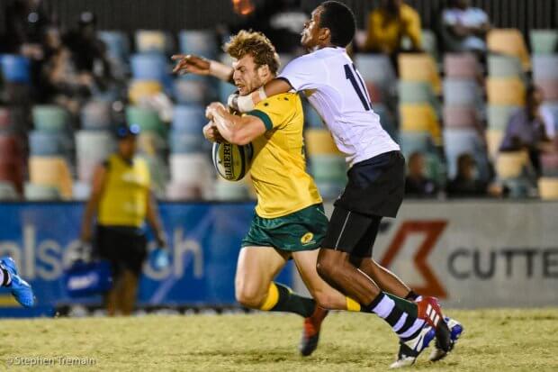 Fijian fly-half Navabale was yellow-carded for a high tackle on Theo  Strang