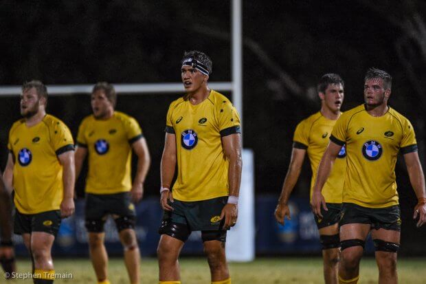 Darcy Swain marshalls his lineout