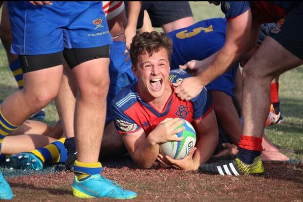 Will Lloyd scores for Barker - Photo credit Penny Cruickshank 