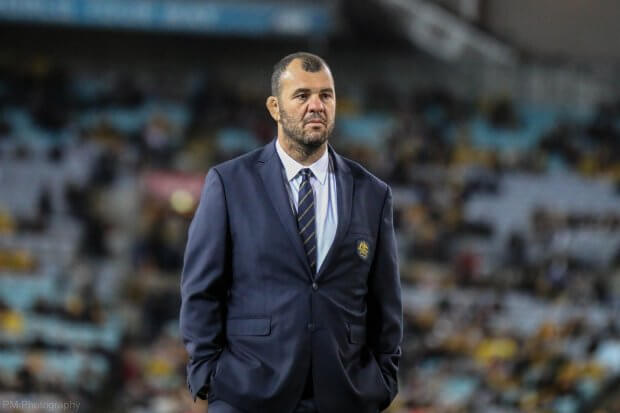 Michael Cheika was practising being sad even before kickoff.