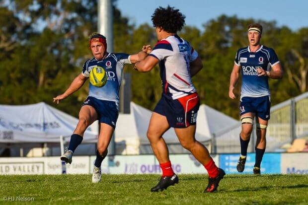 Hamish Stewart chips for the winger to score