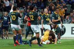 Wallabies vs SpringBoks South Africa Perth 2017 Polota Nau try TPN