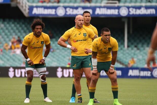 Wallabies experimental back line.