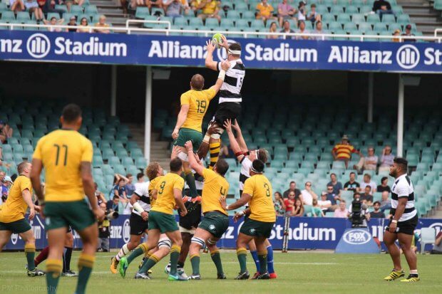 Sam Carter with a lineout win.