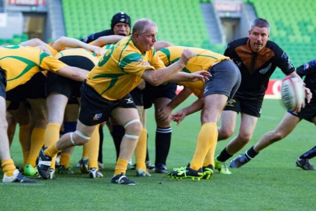 Vic Masters AAMI Park scrum