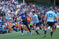 Marika Koroibete  shapes to lob a pass.