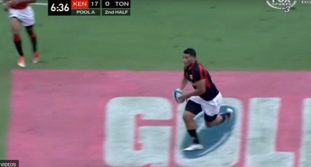 Sione Faka'osilea playing for Tonga