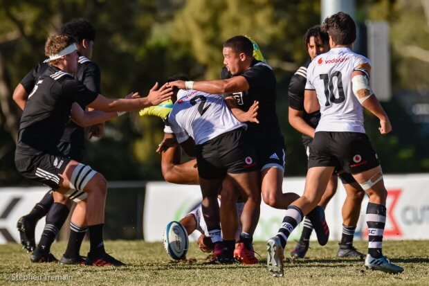 Fijian player hits the deck head first, leading to Red Card for Billy Proctor