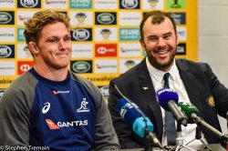 Michael Hooper and MIchael Cheika press conference