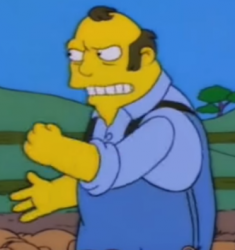 Angus Gardner as depicted by the Simpsons