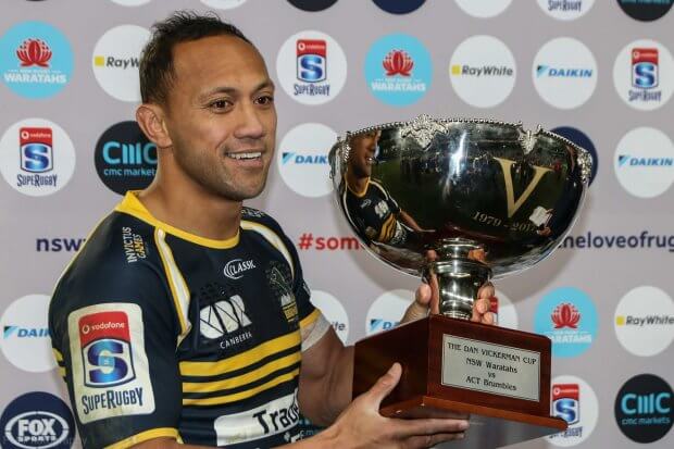 Dan Vickerman Trophy claimed by Brumbies captain Christian Lealiifano.