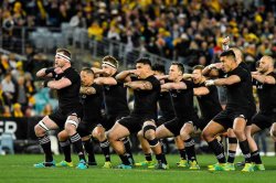 The famous "held up" Haka Photo Courtesy of Keith McInnes