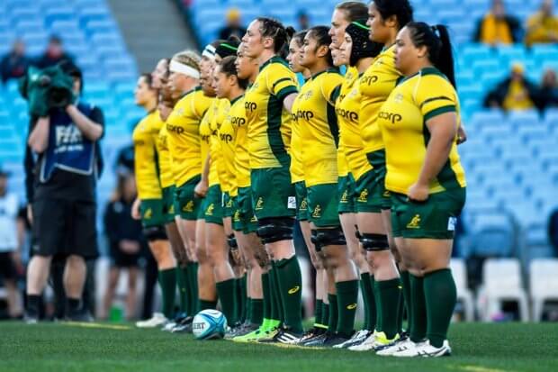 Wallaroos pre-game (Credit Keith McInnes)