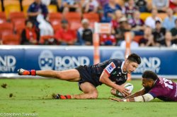 Jack Maddocks eye to eye with Samu Kerevi  Reds v Rebels 2019