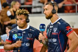 DJ Will Genia and MC Quade Cooper  Reds v Rebels 2019