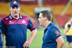 Brad Thorn and Dave Wessels  Reds v Rebels 2019