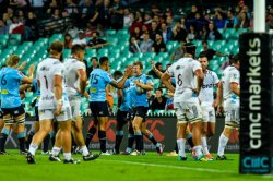 Alex Newsome scores Waratahs & Crusaders 2019 (Credit Keith McInnes)