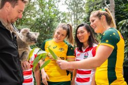 Grace Hamilton Wallaroos with Japan