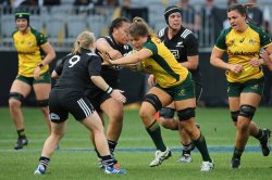 Grace Hamilton on the charge for Wallaroos