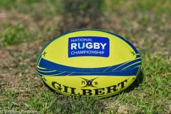 Stock photo of NRC rugby ball