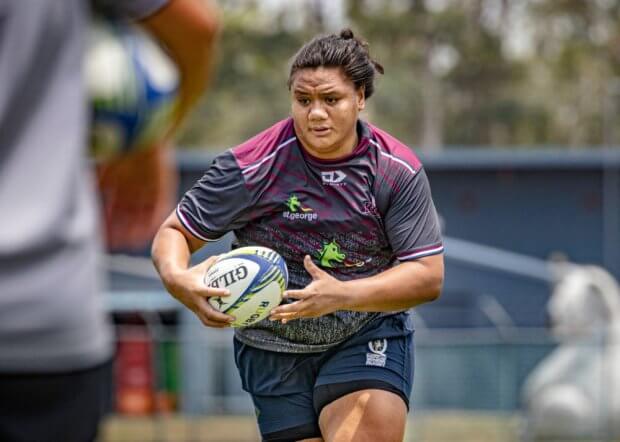 Prop Christina Sekona QLD Reds Womens Training Photo Credit Brendan Hertel / QRU