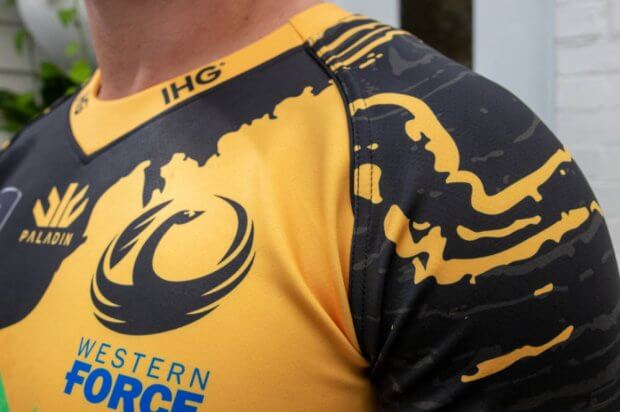 2020 Western Force jersey close up