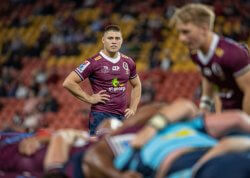 James O'Connor waits QLD Reds v NSW Waratahs 2020 Photo Credit QRU Brendan Hertel