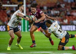 Jordy Petaia 2 Brumbies v Reds Super Rugby 2020 (Photo Credit QRUBrendan Hertel)